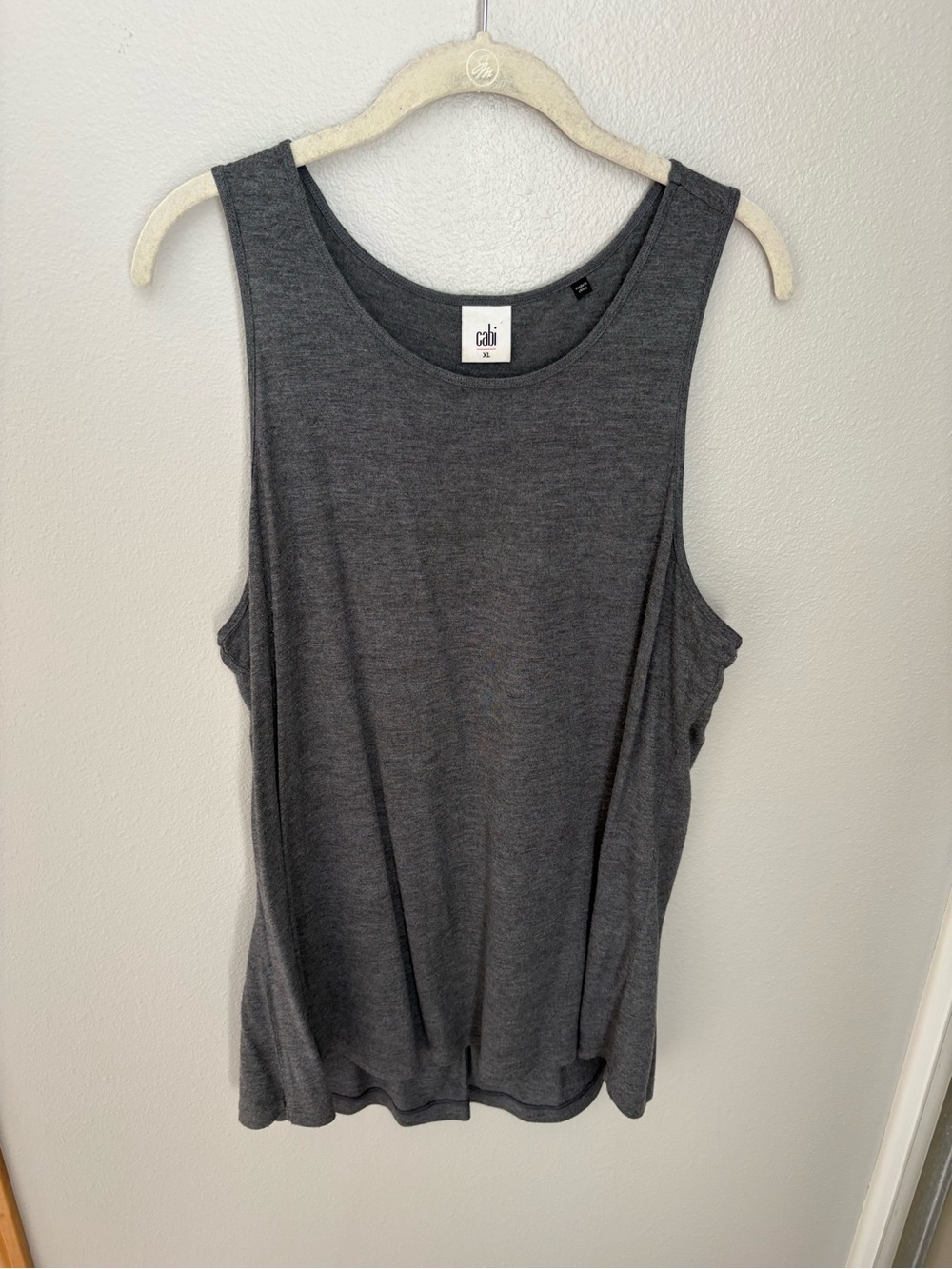 CAbi Charcoal Gray Scoop Neck Tank